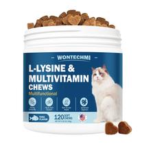 Suplemento para gatos WONTECHMI L-Lisina Multivitamínico 120 snacks