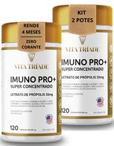 Suplemento para Imunidade Concentrado Com Vitamina D3 2000 Ui, Zinco, Vitamina C, Selênio E Própolis Verde 240 Cápsulas Rende 4 meses Kit 2x