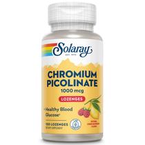 Suplemento: pastilhas de picolinato de cromo SOLARAY 1000 mcg (100 unidades)