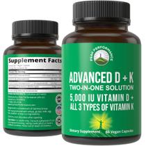 Suplemento Peak Performance Advanced Vitamin D 5000 UI - Com Vitaminas K1, K2 MK-4 e MK-7 (60 Comprimidos) Suplemento Peak Performance Advanced Vitamin D 5000 UI - Com Vitaminas K1, K2 MK-4 e MK-7 (60 Comprimidos)