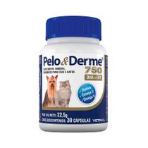 Suplemento Pelo & Derme 750mg DHA+EPA 30 Cápsulas Vetnil para Cães e Gatos