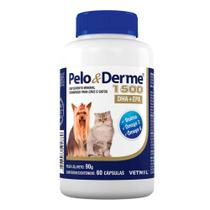 Suplemento Pelo & Derme DHA+EPA para Cães e Gatos de 1500 mg com 60 Cápsulas Suplemento Pelo & Derme DHA+EPA para Cães e Gatos de 1500 mg com 60 Cápsulas