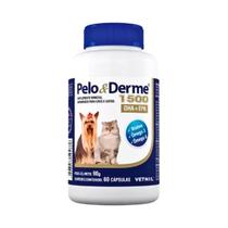 Suplemento Pelo E Derme 1500 Mg 60 Cápsulas 90g Vetnil Para Cães e Gatos