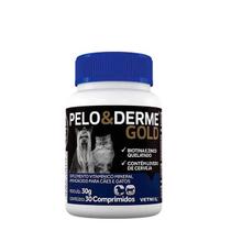 Suplemento Pelo e Derme Gold para Cães e Gatos Vetnil 30 Comprimidos
