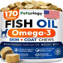 Suplemento Petsology Omega 3 Fish Oil 170 Chews para cães Suplemento Petsology Omega 3 Fish Oil 170 Chews para cães