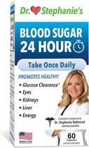 Suplemento Pharmaganics Blood Sugar 24 horas, fórmula 7 em 1