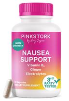 Suplemento Pink Stork, vitamina B6, gengibre, eletrólito, 60 cápsulas