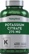 Suplemento Piping Rock - Citrato de Potássio 275mg (400 Cápsulas)