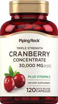 Suplemento Piping Rock Cranberry 30.000 mg 120 cápsulas com vitamina C