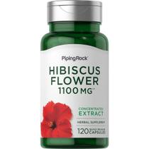 Suplemento Piping Rock Hibiscus Flowers 1100mg 120 cápsulas Suplemento Piping Rock Hibiscus Flowers 1100mg 120 cápsulas