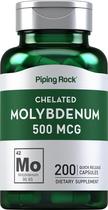 Suplemento Piping Rock Molybdenum 500mcg 200 cápsulas