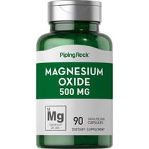 Suplemento Piping Rock Óxido de Magnésio 500mg 90 Cápsulas