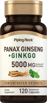 Suplemento Piping Rock Panax Ginseng e Ginkgo 120 cápsulas
