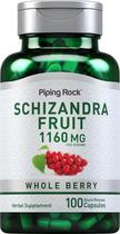 Suplemento Piping Rock Schizandra Berry - 1160mg - 100 Cápsulas
