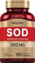Suplemento Piping Rock Superoxide Dismutase SOD 300 mg 180 cápsulas