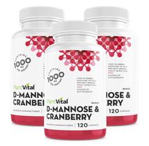 Suplemento Plantvital D-Mannose 1000 mg com extrato de cranberry