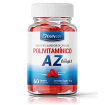 Suplemento Polivitamínico AZ com Ômega 3 - 60 Cápsulas Softgel, Rico em Vitaminas A, C, D, E, Complexo B, Minerais e Ômega 3 Suplemento Polivitamínico AZ com Ômega 3 - 60 Cápsulas Softgel, Rico em Vitaminas A, C, D, E, Complexo B, Minerais e Ômega 3