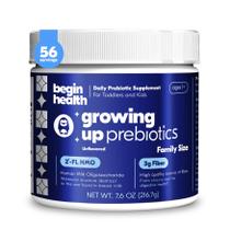 Suplemento prebiótico Begin Health Growing Up Kids, pacote com 56