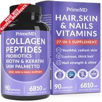 Suplemento PrimeMD 27 em 1 para cabelo, pele e unhas com biotina 10000mcg