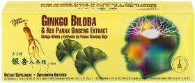Suplemento Prince of Peace Ginkgo Biloba e extrato de Red Panax Ginseng 30 frascos de 10 mL