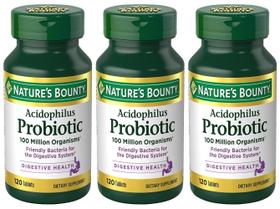 Suplemento Probiótico Acidophilus Nature's Bounty - 360 Comprimidos Suplemento Probiótico Acidophilus Nature's Bounty - 360 Comprimidos