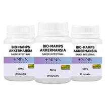 Suplemento Probiótico Biomamps Akkermansia 50Mg 30 Cápsulas (3 unidades) - Mais Viva Pharma