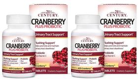 Suplemento Probiótico Cranberry Plus 21st Century - 2 Frascos Suplemento Probiótico Cranberry Plus 21st Century - 2 Frascos