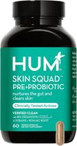 Suplemento probiótico HUM Skin Squad para pele clara 60 cápsulas