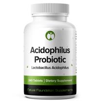Suplemento probiótico Natural Foundation Lactobacillus Acidophilus 3B CFU 240 comprimidos Suplemento probiótico Natural Foundation Lactobacillus Acidophilus 3B CFU 240 comprimidos
