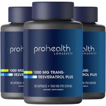 Suplemento ProHealth Trans-Resveratrol 1.000 mg 60 cápsulas x3 Suplemento ProHealth Trans-Resveratrol 1.000 mg 60 cápsulas x3
