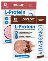 Suplemento proteico Prolon Longevity Plant Based 25g, pacote com 24