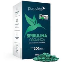 Suplemento Pura Vida Spirulina Orgânica 500mg/200 Tabletes