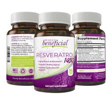 Suplemento PURAMENTE benéfico: RESVERATROL1450, fornecimento de 90 dias