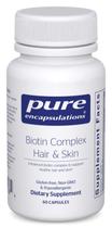 Suplemento Pure Encapsulations Biotina Complex Hair & Skin 60 cápsulas