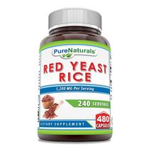Suplemento Pure Naturals Levedura de Arroz Vermelho 1200 mg 480 cápsulas Suplemento Pure Naturals Levedura de Arroz Vermelho 1200 mg 480 cápsulas