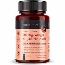 Suplemento PureClinica Tripla Força - Colágeno e Ácido Hialurônico 1500mg - 180 Comprimidos (6 Meses)