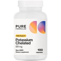 Suplemento PureFormulas Potasio Quelado 99 mg 100 Cápsulas