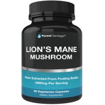 Suplemento Purest Vantage Organic Lions Mane 1800 mg 90 cápsulas