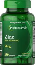 Suplemento Puritan's Pride Zinco, 50 mg, comprimidos, 250 unidades