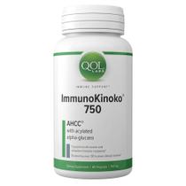 Suplemento QOL Labs ImmunoKinoko 750 mg AHCC 60 cápsulas veganas