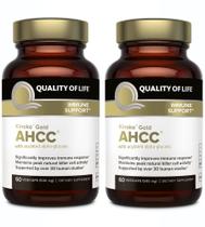 Suplemento Quality of Life Kinoko Gold AHCC 500mg - 2 Unidades