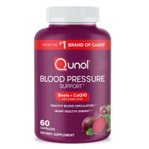 Suplemento Qunol Blood Pressure Support 3 em 1 com beterraba e CoQ10