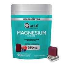 Suplemento Qunol Citrato de Magnésio Soft Chews 350 mg 90 unidades