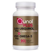 Suplemento Qunol Plus Ubiquinol CoQ10 100 mg com ômega 3
