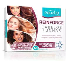 Suplemento Reinforce Cabelos E Unhas 60 Cápsulas - Equaliv Suplemento Reinforce Cabelos E Unhas 60 Cápsulas - Equaliv