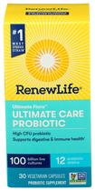 Suplemento Renew Life Ultimate Flora Care Probiótico 100B 30ct
