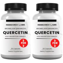 Suplemento Research Labs de alta absorção de quercetina com bromelaína Suplemento Research Labs de alta absorção de quercetina com bromelaína