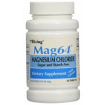Suplemento Rising Mag64 Cloreto de Magnésio com Cálcio 60 comprimidos