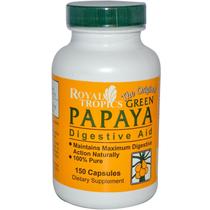 Suplemento Royal Tropics Green Papaya Digestive Enzymes 150 cápsulas