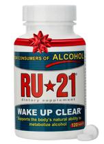 Suplemento RU-21 para Ressaca e Suporte Hepático - 120 Comprimidos